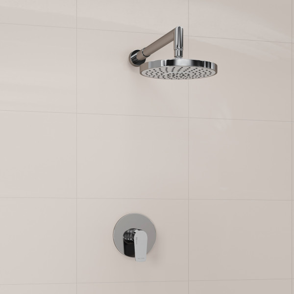 A12629 Встраиваемый комплект для душа с верхней душевой насадкой. Фото 1