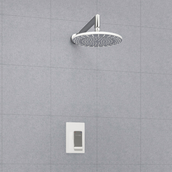 A12667WHITE Встраиваемый комплект для душа с верхней душевой насадкой. Фото 1