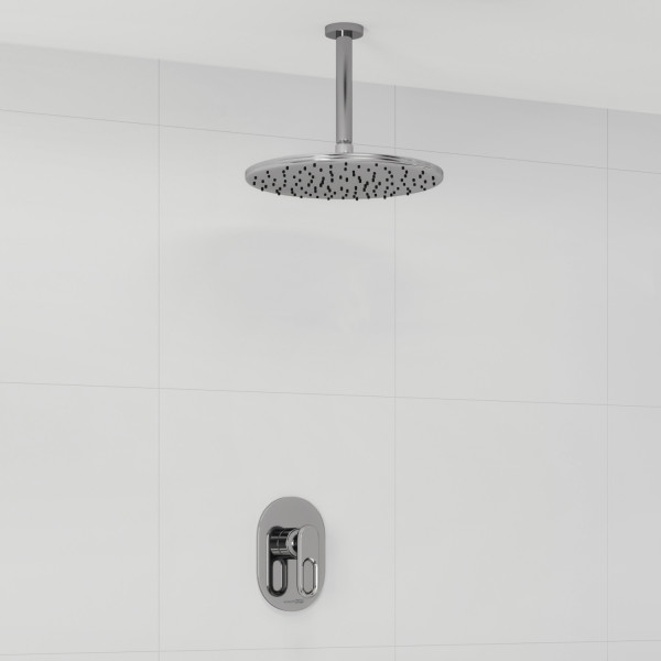 A12830 Встраиваемый комплект для душа с верхней душевой насадкой. Фото 1