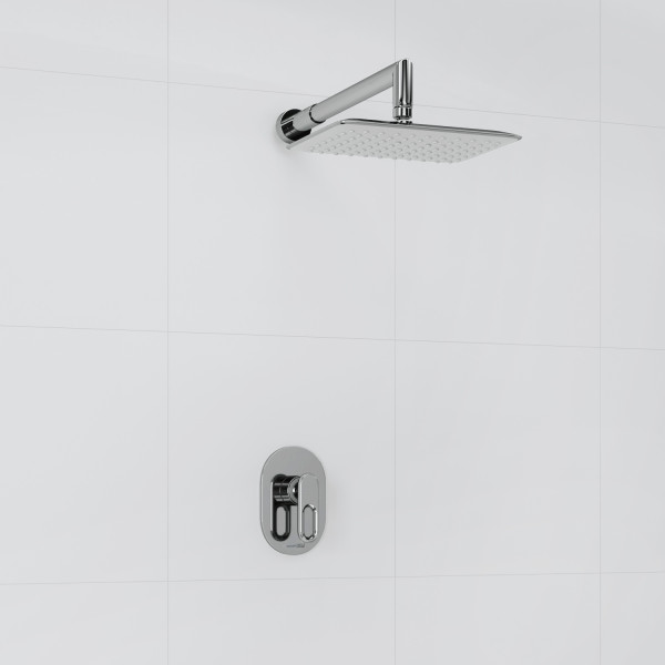 A12831 Встраиваемый комплект для душа с верхней душевой насадкой. Фото 1