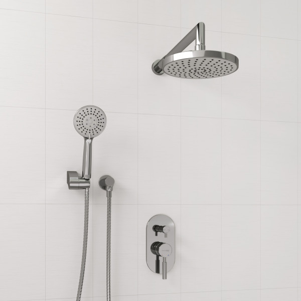 A14129 Встраиваемый комплект для душа с верхней душевой насадкой и лейкой. Фото 1