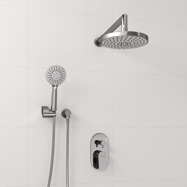 A14229 Встраиваемый комплект для душа с верхней душевой насадкой и лейкой. Фото 1