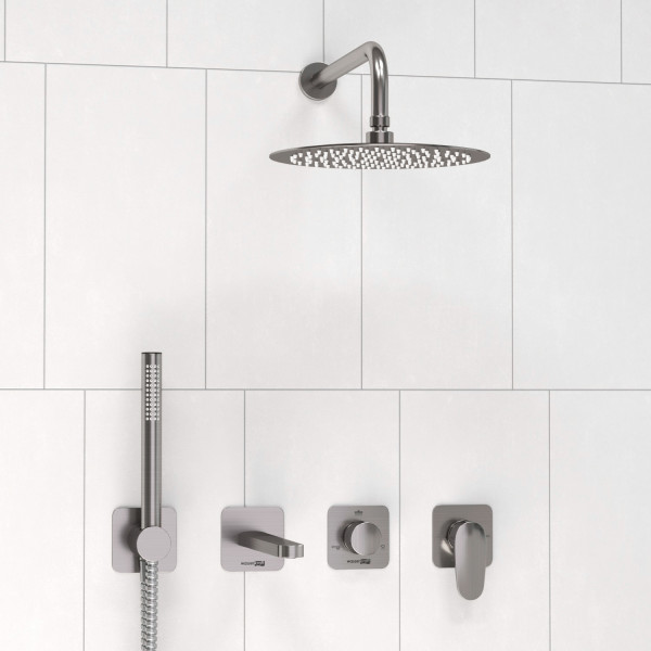 A1451.273.274.097.121.275.100.276 Встраиваемый комплект для ванны с верхней душевой насадкой, лейкой. Фото 1