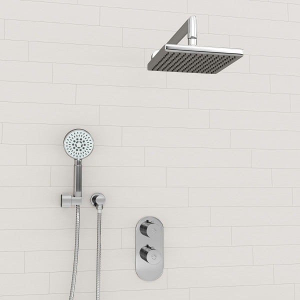 A16028 Thermo Встраиваемый комплект для душа с верхней душевой насадкой и лейкой. Фото 1