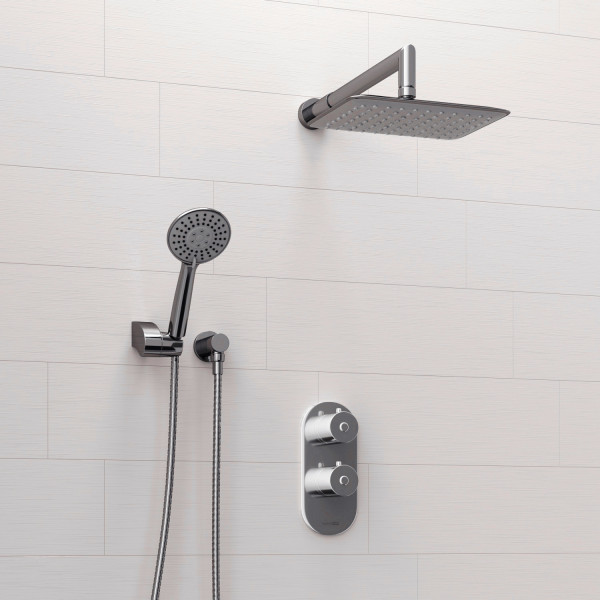 A16031 Thermo Встраиваемый комплект для душа с верхней душевой насадкой и лейкой. Фото 1