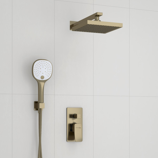 A16040 Встраиваемый комплект для душа с верхней душевой насадкой и лейкой. Фото 1