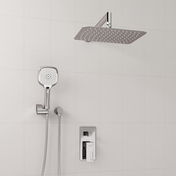 A16069 Встраиваемый комплект для душа с верхней душевой насадкой и лейкой. Фото 1