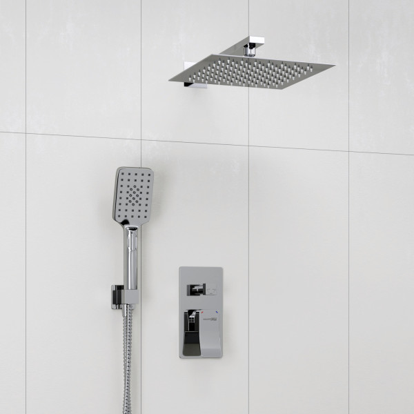 A16190 Встраиваемый комплект для душа с верхней душевой насадкой и лейкой. Фото 1