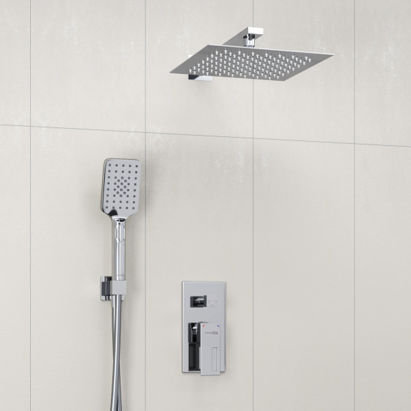 A16590 Встраиваемый комплект для душа с верхней душевой насадкой и лейкой. Фото 1