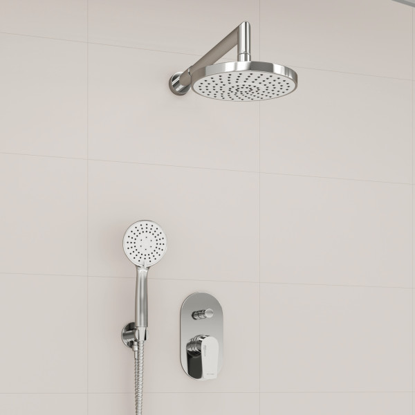 A16629 Встраиваемый комплект для душа с верхней душевой насадкой и лейкой. Фото 1