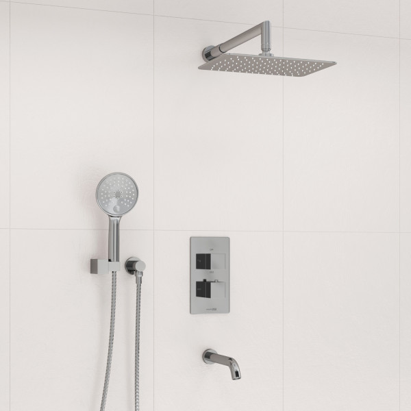 A171519 Thermo Встраиваемый комплект для ванны с верхней душевой насадкой, лейкой и изливом. Фото 1