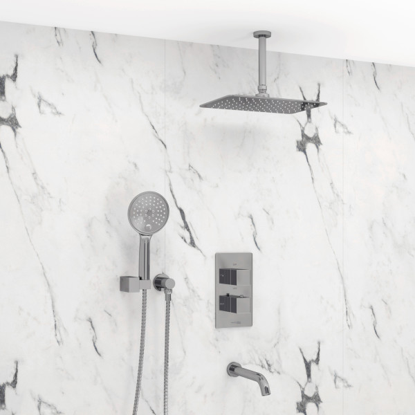 A171568 Thermo Встраиваемый комплект для ванны с верхней душевой насадкой, лейкой и изливом. Фото 1