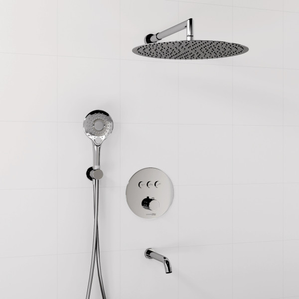 A175817 Thermo Встраиваемый комплект для ванны с верхней душевой насадкой, лейкой и изливом. Фото 1