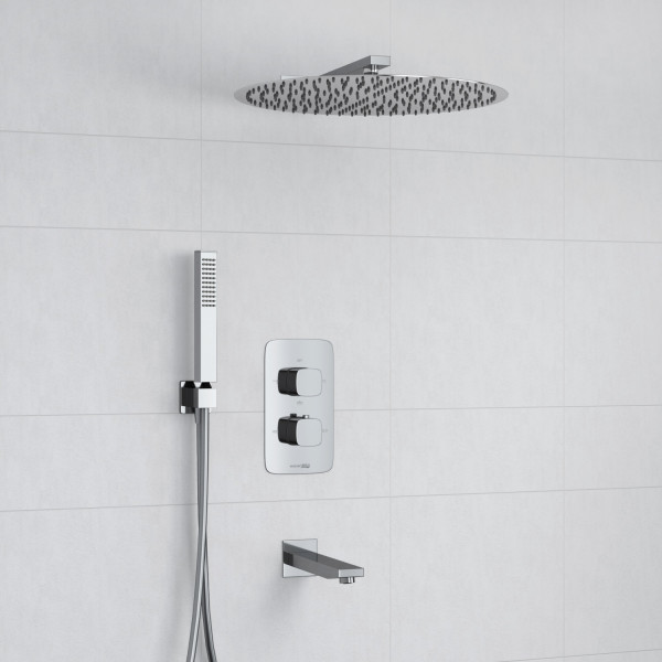 A178644 Thermo Встраиваемый комплект для ванны с верхней насадкой, лейкой и изливом. Фото 1