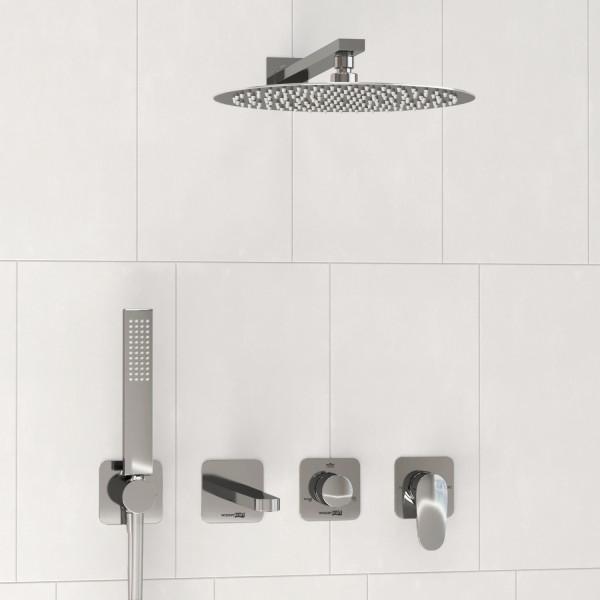 A3151.269.270.090.116.271.087.103 Встраиваемый комплект для ванны с верхней душевой насадкой, лейкой. Фото 1