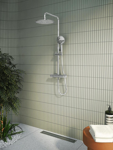 A47201EXP Душевая колонна AquaHeat Bliss 250, цвет хром. Фото 5