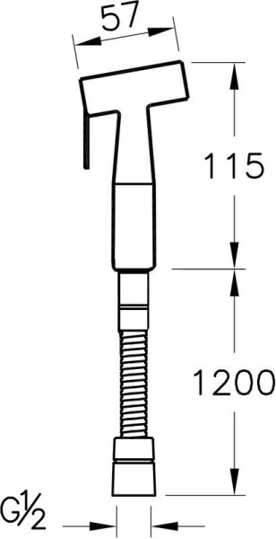 A49271EXP Комплект Встроенный Смеситель с гигиеническим душем на 2 отверстия Hygienic. Фото 3