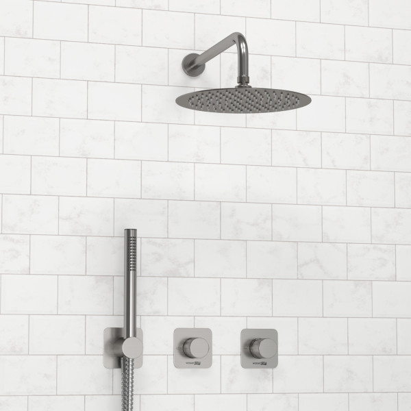 A6451.296.097.121.275.100.276 Встраиваемый комплект для душа с верхней душевой насадкой и лейкой. Фото 1