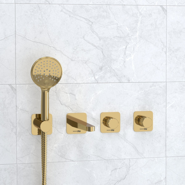 A7651.303.305.280.197.207 Встраиваемый комплект для ванны с лейкой и изливом. Фото 1