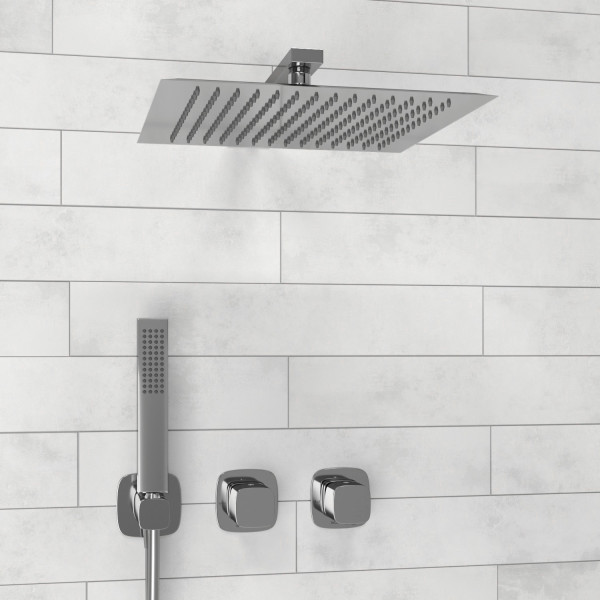 A8651.312.090.118.326.087.103 Встраиваемый комплект для душа с верхней душевой насадкой и лейкой. Фото 1