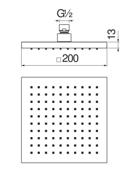 AD139/108CR верхний душ 20 см. Фото 2