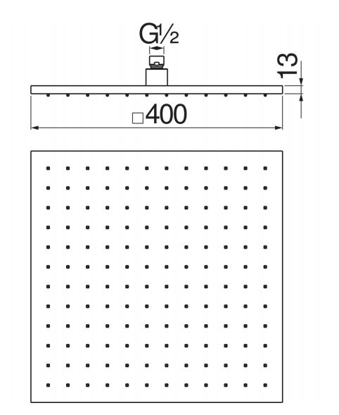 AD139/110CR верхний душ 40 см. Фото 2