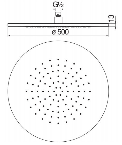 AD139/115CR верхний душ 50 см. Фото 2