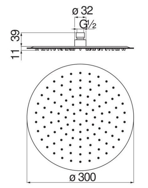 AD139/120CR верхний душ 30 см. Фото 2