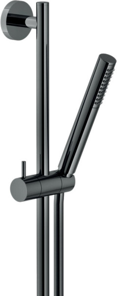 AD140/37FLP душевой гарнитур 60 см 1jet, глянцевый черный. Фото 1