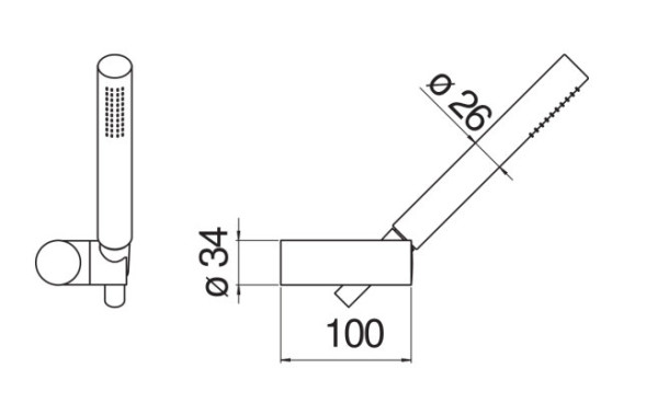 AD146/26WM душевой набор, матовый белый. Фото 2