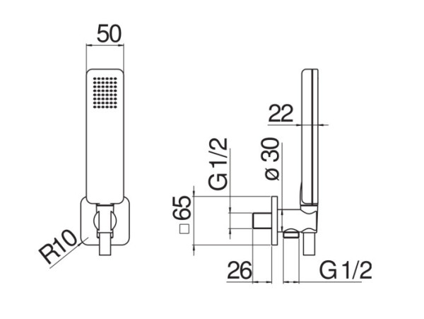 AD146/31CR душевой набор с шланговым подсоединением. Фото 2
