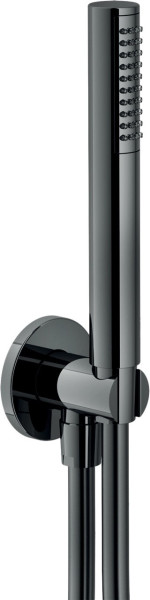 AD146/32FLP душевой набор с шланговым подсоединением, глянцевый черный. Фото 1