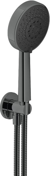 AD146/47FLP душевой набор с шланговым подсоединением, глянцевый черный. Фото 1