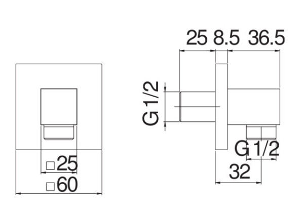 AD150/3BM шланговое подсоединение, матовый черный. Фото 2