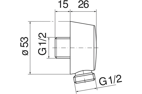 AD150FLP шланговое подсоединение, глянцевый черный. Фото 2