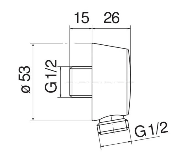AD150GDP шланговое подсоединение, золото. Фото 2