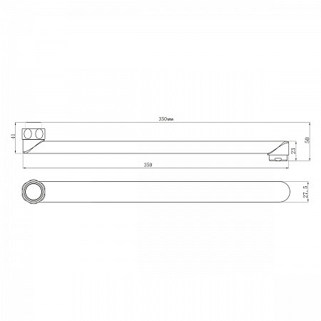 "Аксессуары" Излив в сборе 350мм., хром. Фото 2