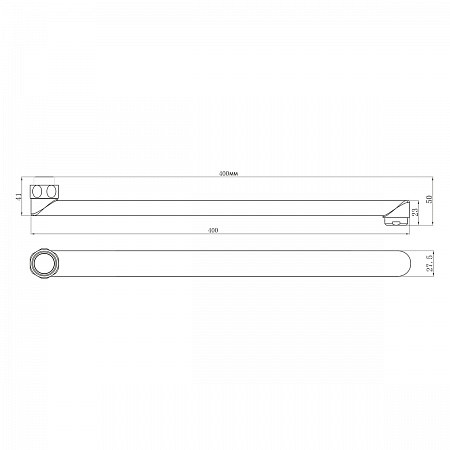 "Аксессуары" Излив в сборе 400мм., хром. Фото 2