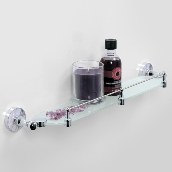 Aland K-8544 Полка стеклянная с бортиком. Фото 1