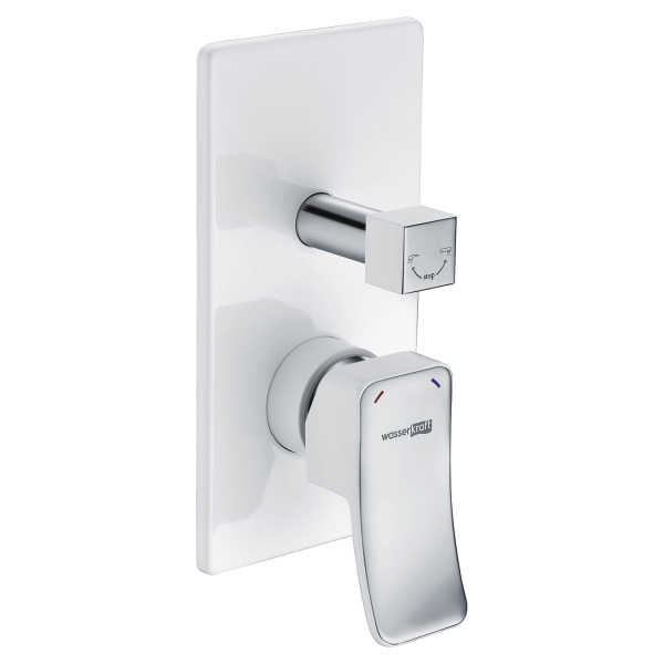 Aller 10641WHITE Смеситель для ванны и душа. Фото 1