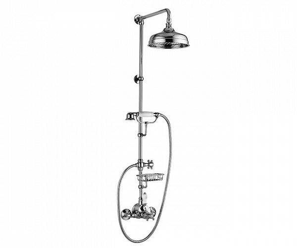 Alpi London Душевая колонна (термостат , верхний/ручной душ) хром. Фото 1
