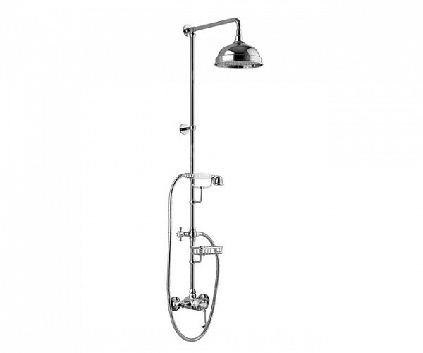 Alpi London LO41RM2250CR Душевая колонна (верхний/ручной душ, однорычажный ) хром. Фото 1