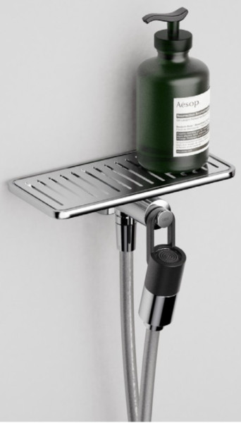 Alpi UP01CR UP Душевой набор с гигиеническим душем + шланговое подключение + полка хром. Фото 1