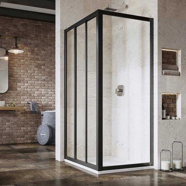 APSS-80 198 черный+Transparentl Supernova душевая стенка. Фото 3