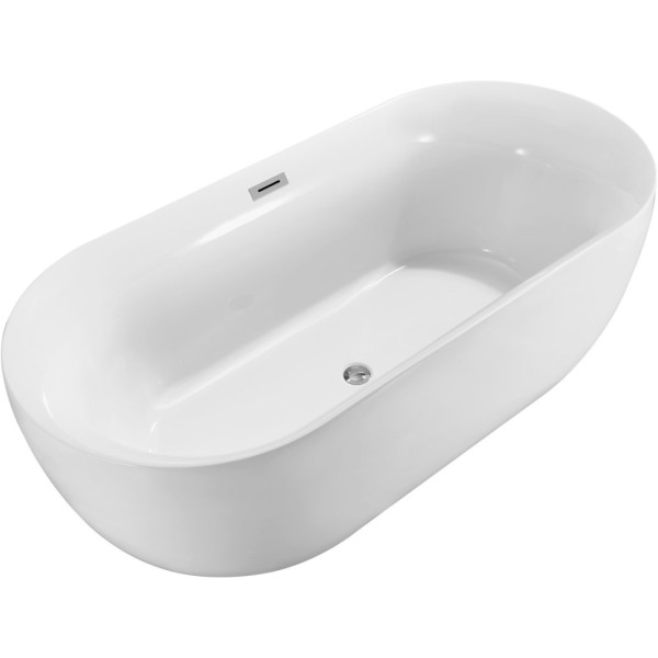 AQ-44778 АФИНА Ванна акриловая, отдельностоящая, 1700*780*600. В комплекте со сливом и ножками. Цвет белый глянцевый.. Фото 1