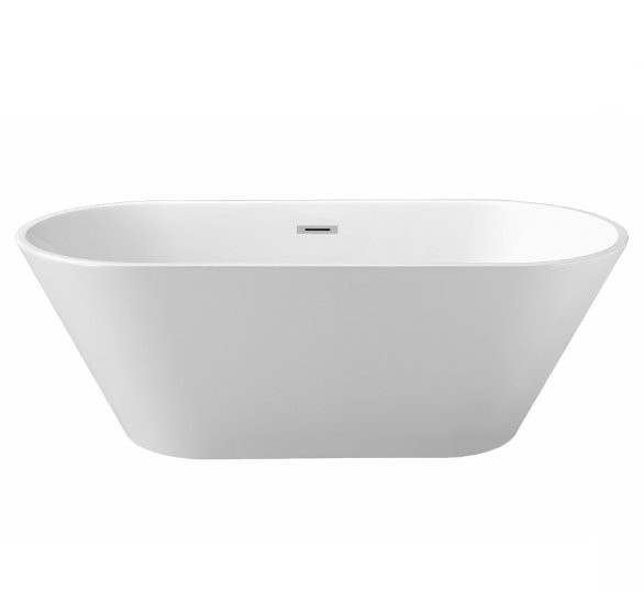 AQ-5776 ХОРСА Ванна акриловая, отдельностоящая, 1680*760*580. В комплекте со сливом и ножками. Цвет белый глянцевый.. Фото 1