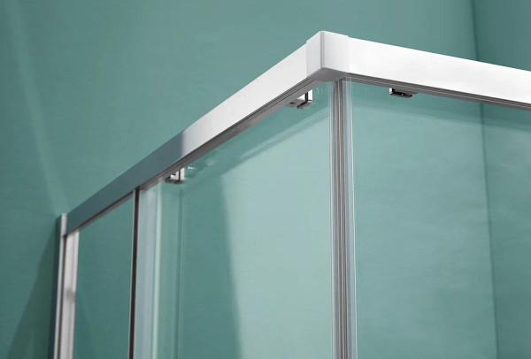 AQ ARI KV 08020CH Душевой уголок квадратный, двери раздвижные 800x800x2000 профиль хром, стекло прозрачное (AQ NAA 1142-80). Фото 5