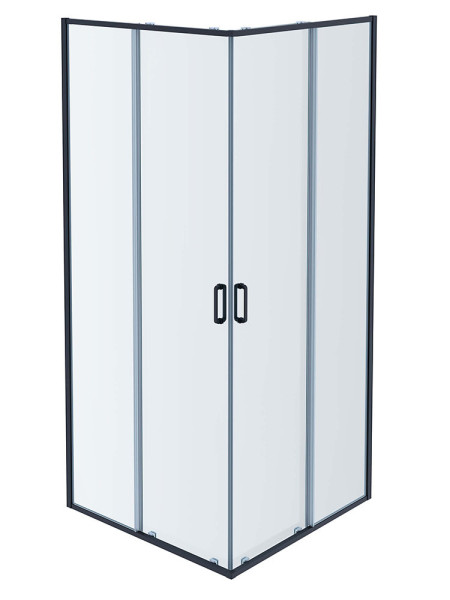AQ ARI KV 08020GM Душевой уголок квадратный, двери раздвижные 800x800x2000 профиль оружейная сталь, стекло прозрачное. Фото 3
