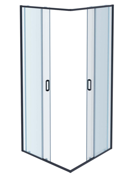 AQ ARI KV 09020GM Душевой уголок квадратный, двери раздвижные 900x900x2000 профиль оружейная сталь, стекло прозрачное. Фото 2
