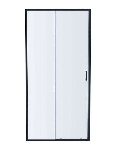 AQ ARI RA 10020GM Душевая дверь двухэлементная, раздвижная1000x2000 профиль оружейная сталь, стекло прозрачное. Фото 2